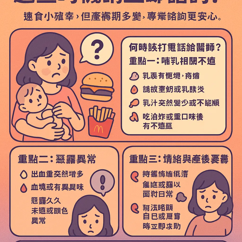 坐月子可以吃麥當勞嗎 - 產褥期