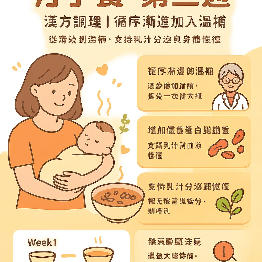 月子餐第二週食譜 - 漢方調理