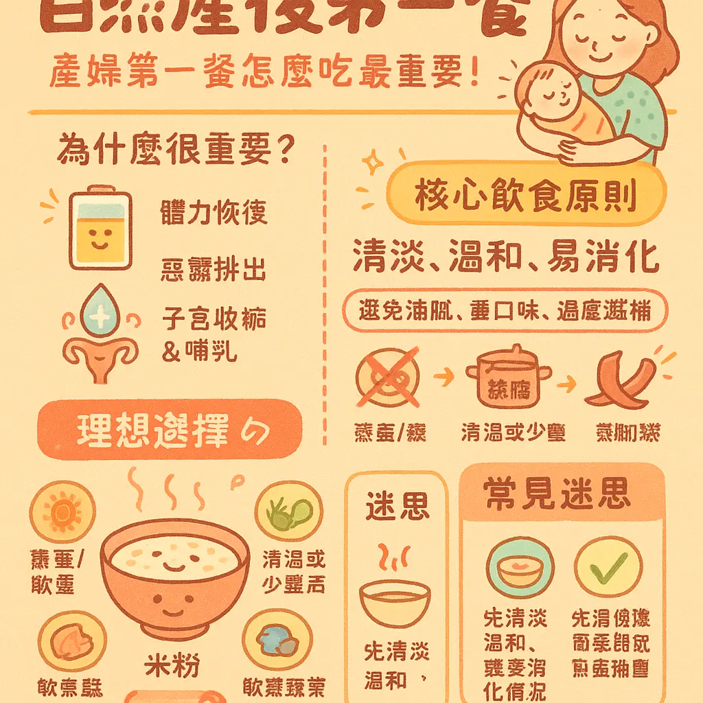 自然產後第一餐 - 產婦