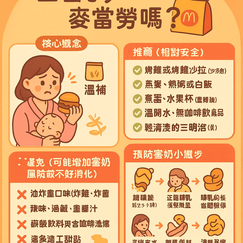 坐月子可以吃麥當勞嗎 - 塞奶